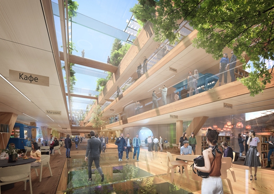 BIM建筑|MVRDV争取为俄石油巨头设计木材办公室