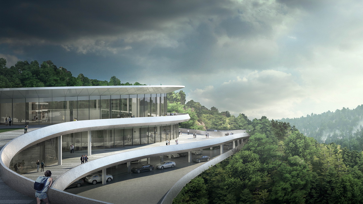 BIM建筑|“融于自然，地景之上”——江西虔心小镇展厅设计 / GWP Architects