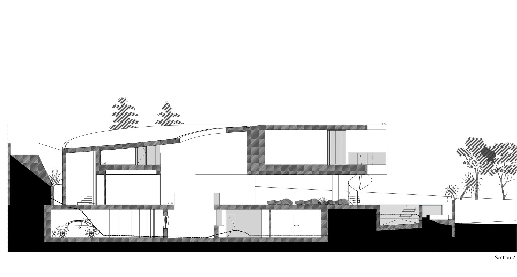 BIM建筑|葡萄牙 Dorfler 住宅，大胆而优雅的曲线 / Vitor Vilhena Arquitectura