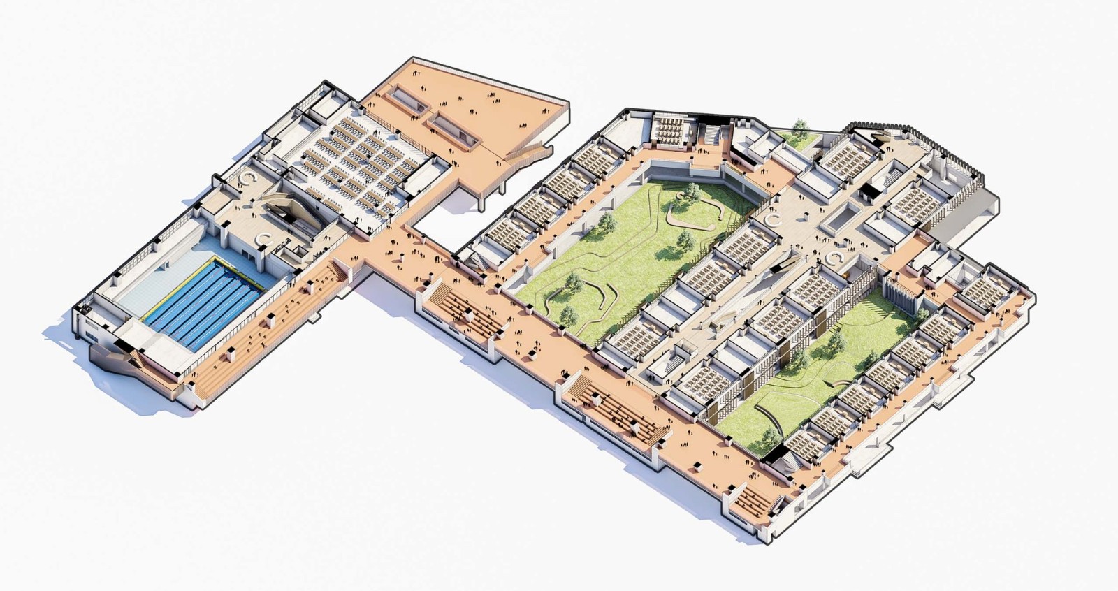 BIM建筑|华东师范大学第二附属中学前滩学校及冰厂田前滩幼儿园 / 致正建筑工作室+大正建筑事务所