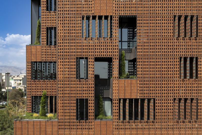 BIM建筑|砖石结构像素化装饰 | 谢里夫理工大学办公楼