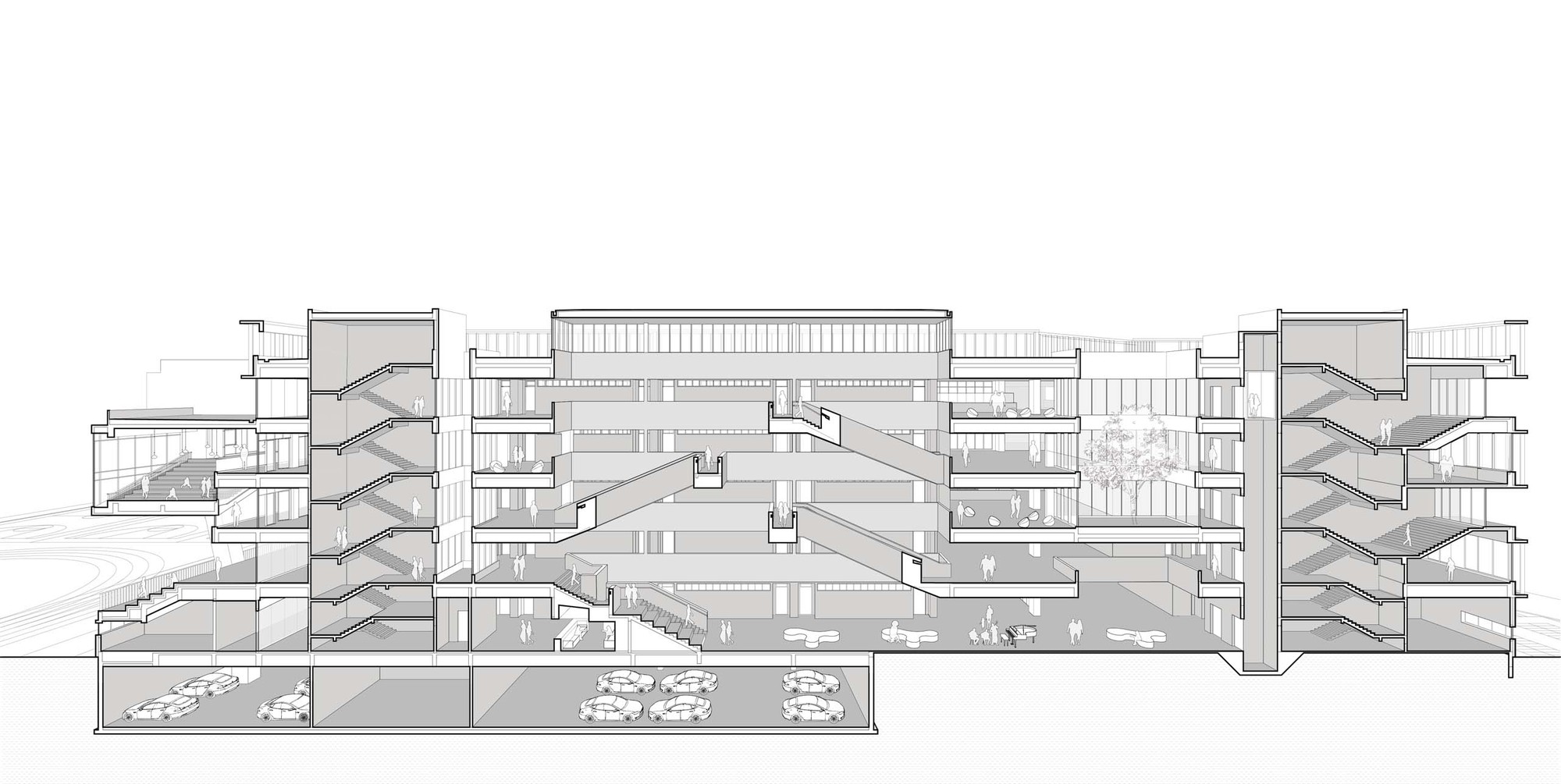 BIM建筑|华东师范大学第二附属中学前滩学校及冰厂田前滩幼儿园 / 致正建筑工作室+大正建筑事务所