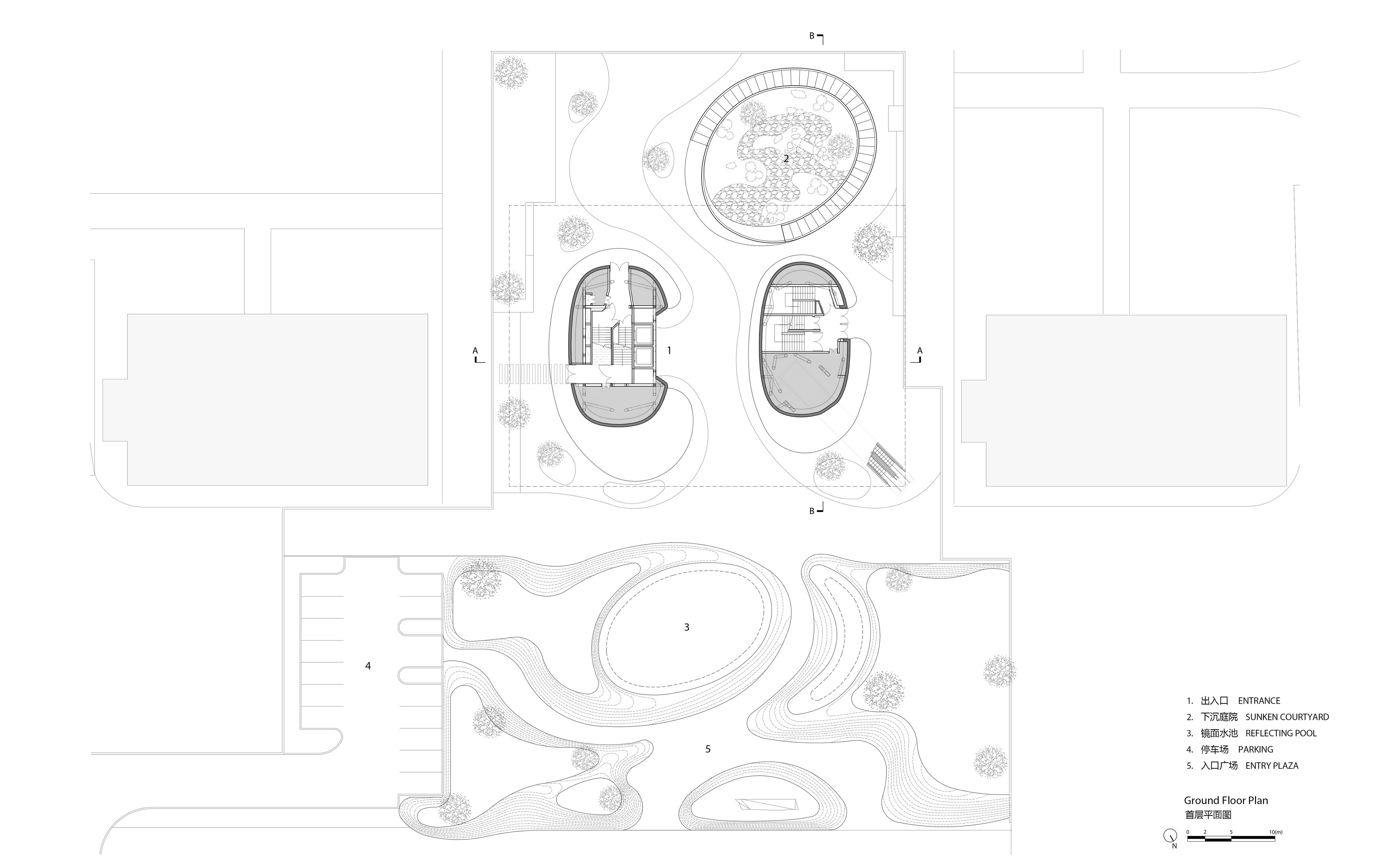 BIM建筑|漂浮之门——西安沣东新城莱安社区中心 / EID Architecture