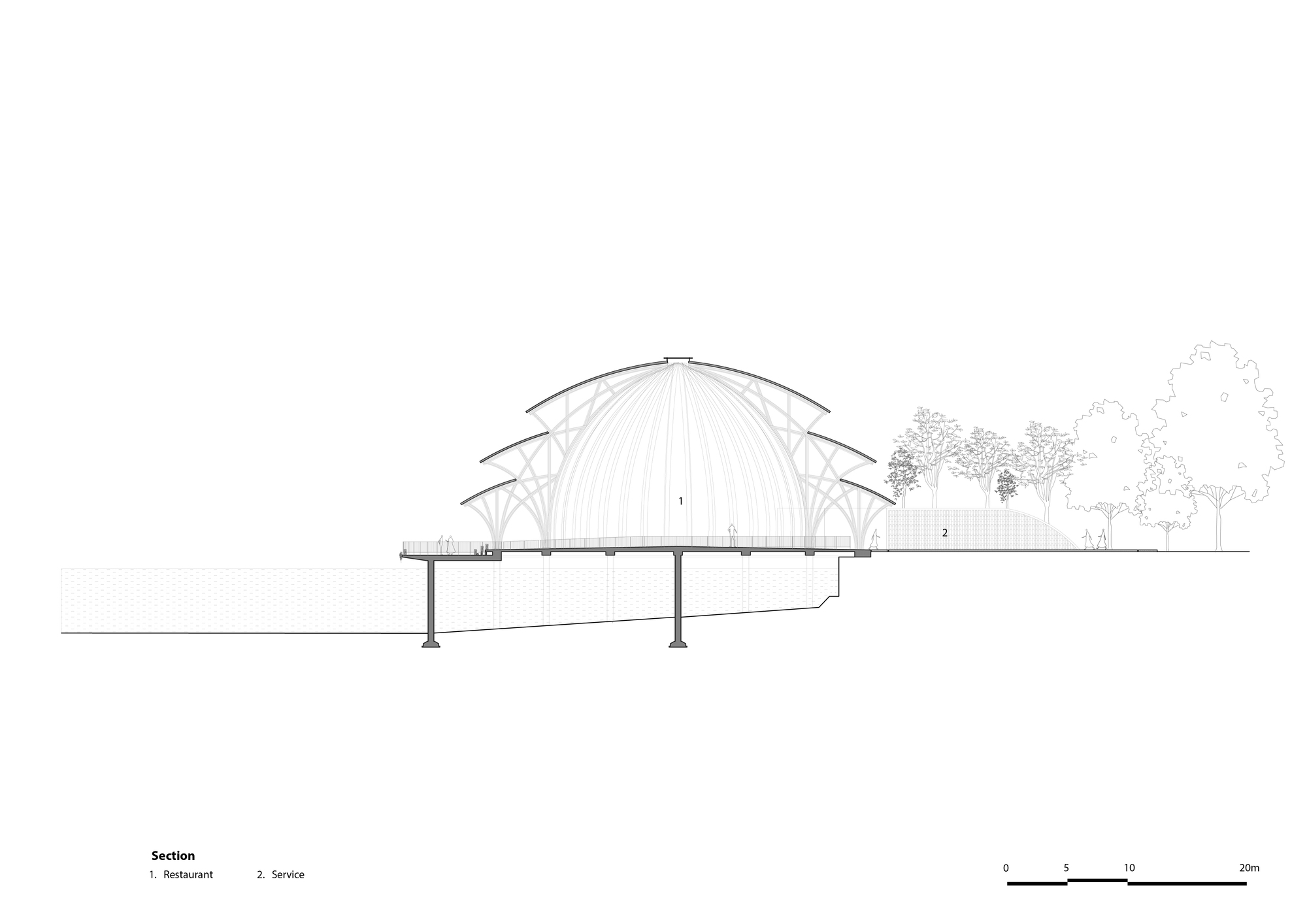 BIM建筑|维达纳受蕴餐厅，模块化竹制架构 / 武重义建筑事务所