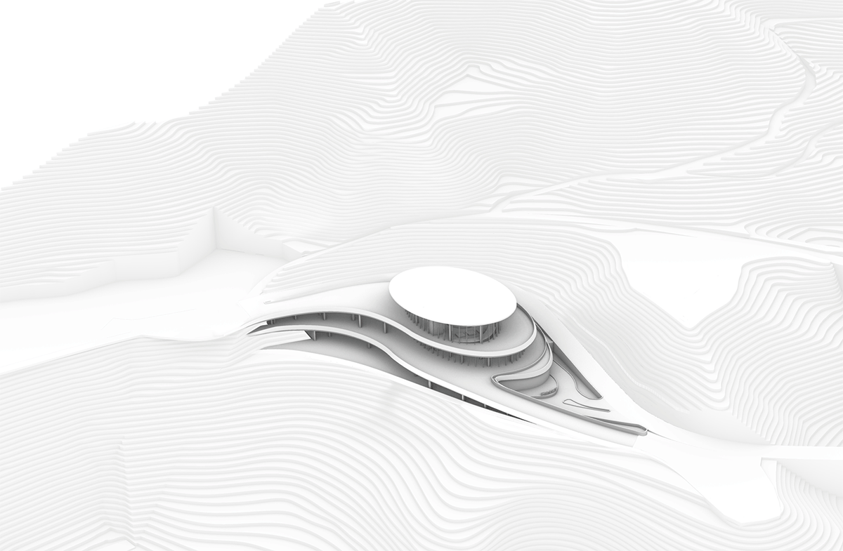 BIM建筑|“融于自然，地景之上”——江西虔心小镇展厅设计 / GWP Architects