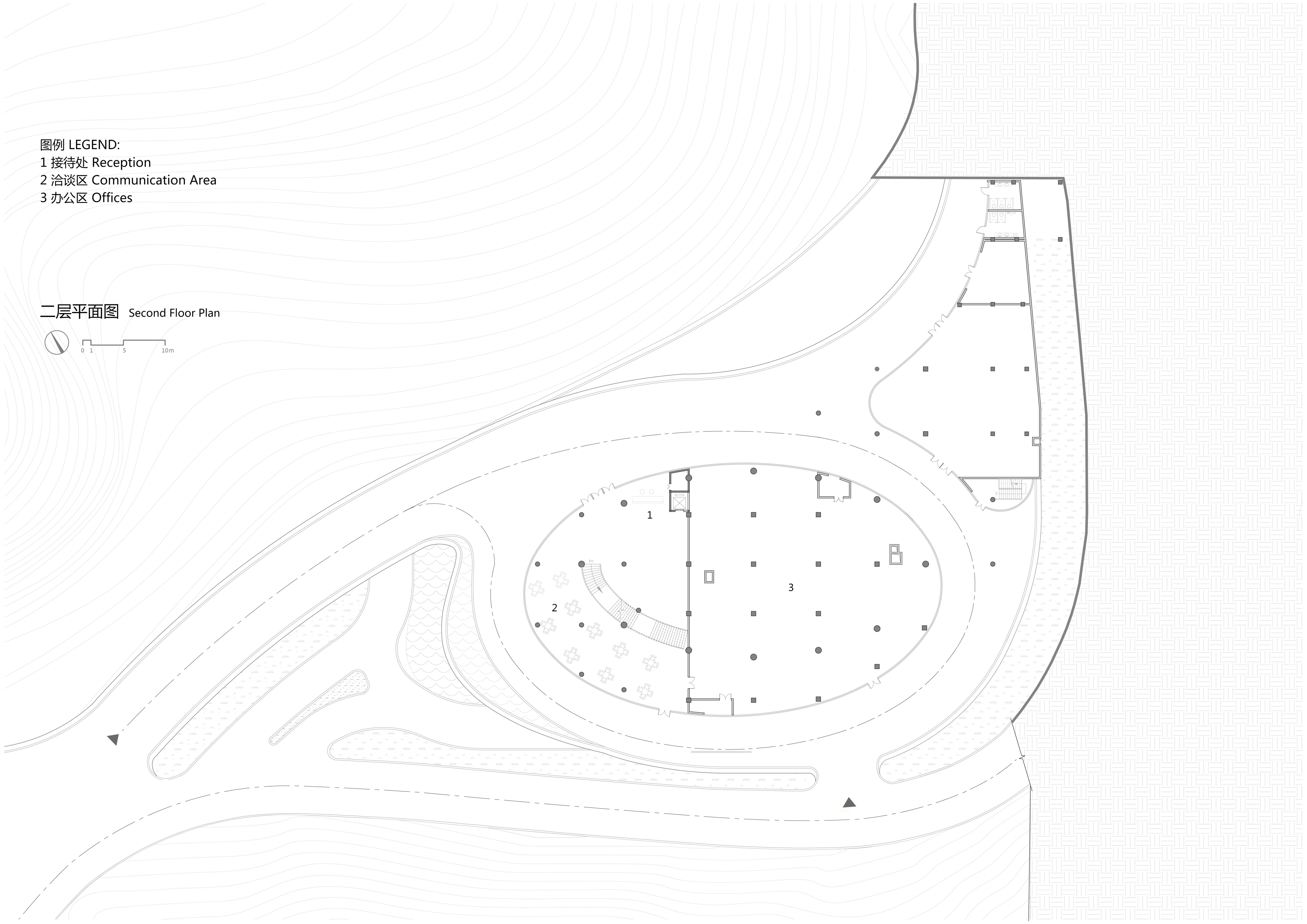 BIM建筑|“融于自然，地景之上”——江西虔心小镇展厅设计 / GWP Architects