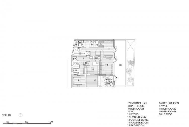 BIM建筑|东京天空洞穴住宅：静谧的自然居所 / IKAWAYA Architects