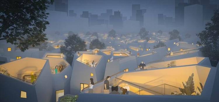 BIM建筑|2020基准杯二等奖 | 改造城中村的新思路 打造横向形态的超级寓所