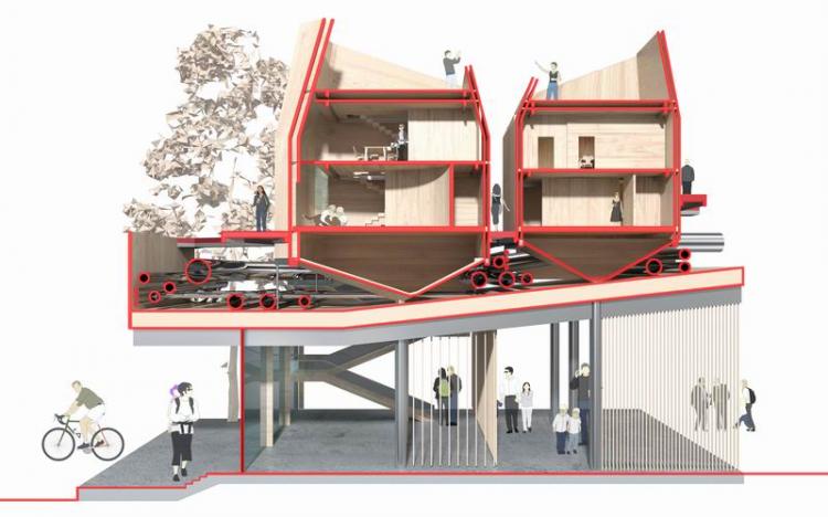 BIM建筑|2020基准杯二等奖 | 改造城中村的新思路 打造横向形态的超级寓所