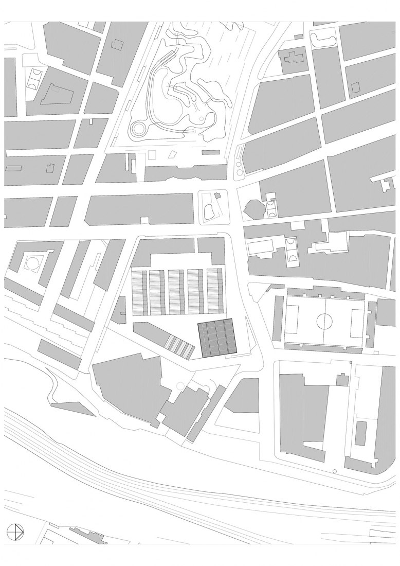BIM建筑|红砖石外墙的半地下体育场 | CAMP DEL FERRO 体育中心