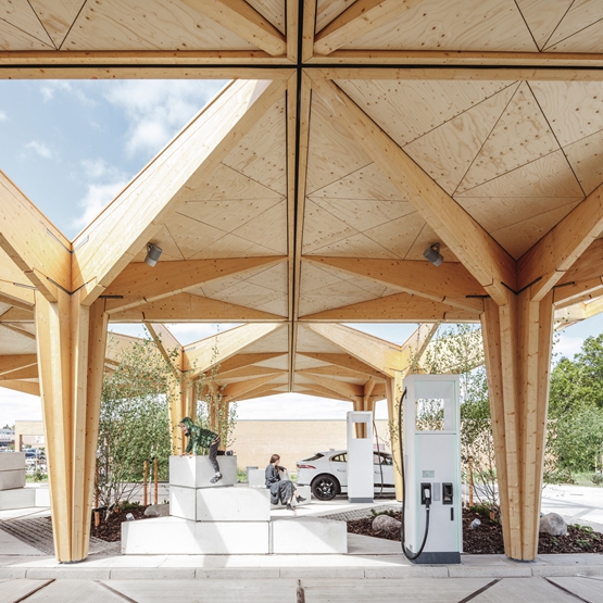 BIM建筑|科布工作室在丹麦推出树状电动汽车充电站