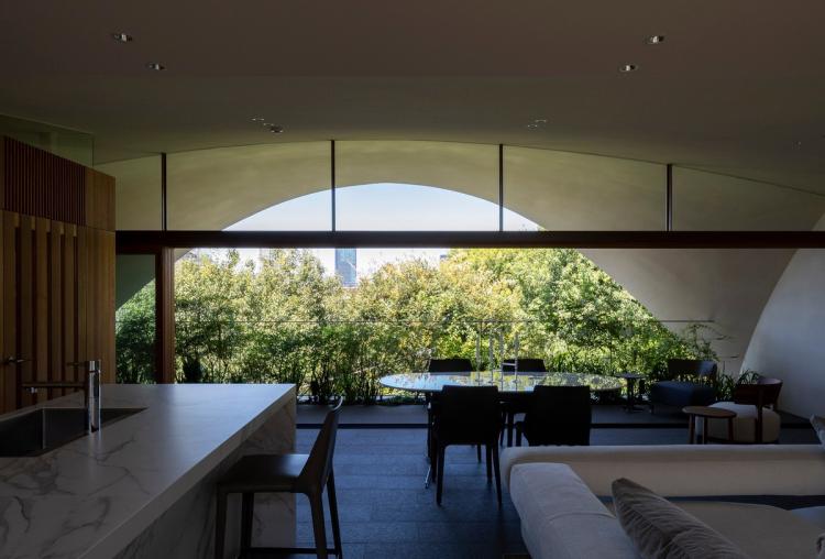 BIM建筑|东京天空洞穴住宅：静谧的自然居所 / IKAWAYA Architects