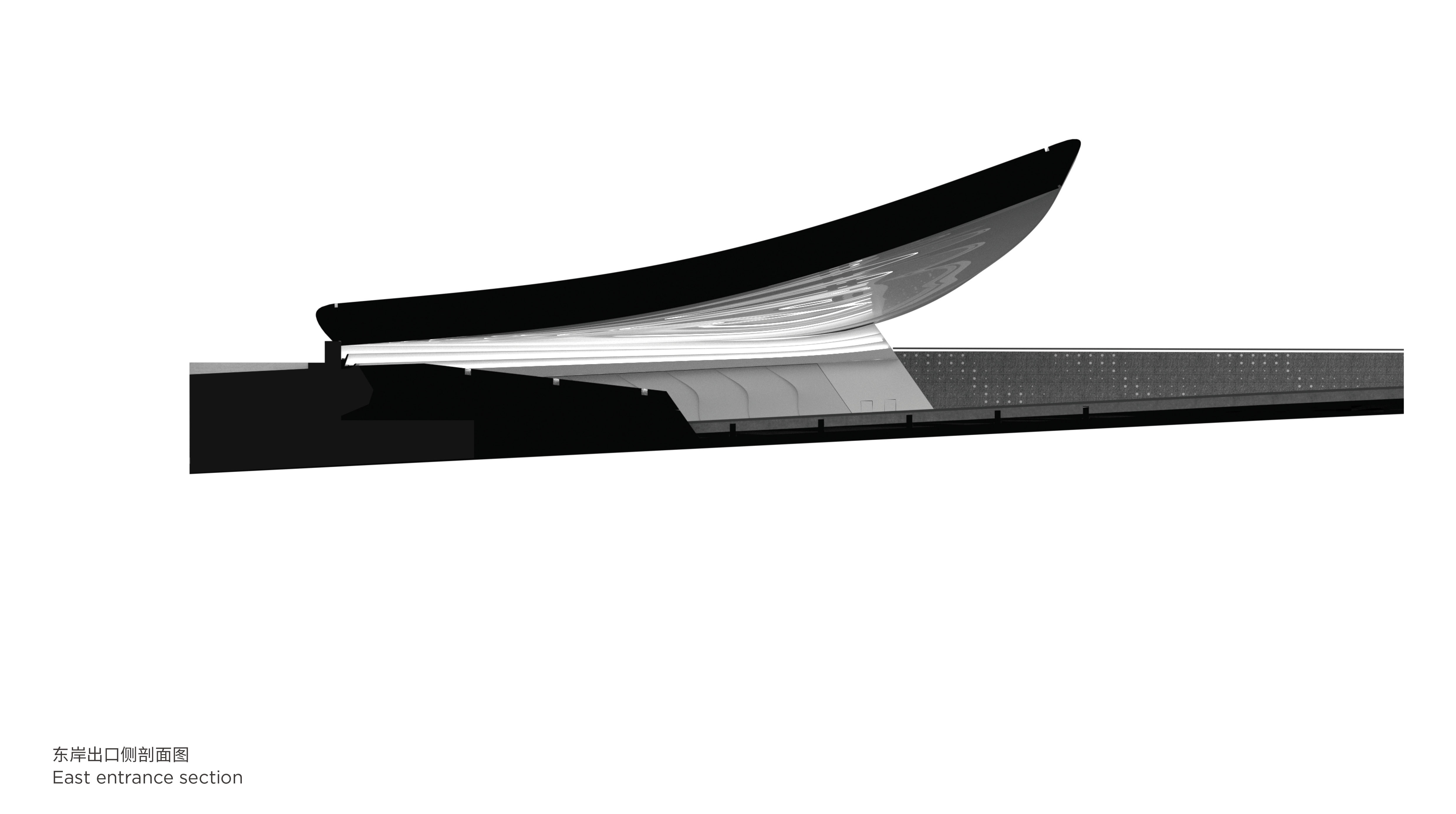 BIM建筑|海口文明东隧道光过渡设计：优雅纯洁的白色贝壳 / 槃达中国