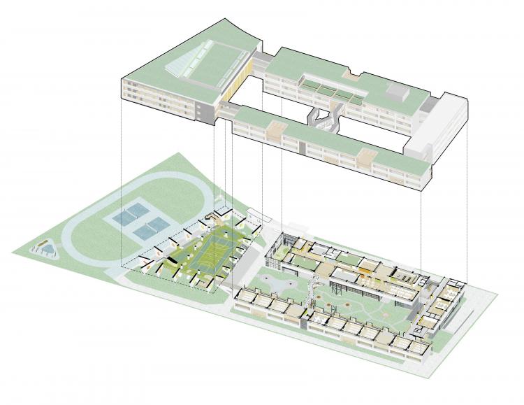 BIM建筑|秩序的启迪——上海市高安路第一小学华展校区 / 山水秀建筑事务所