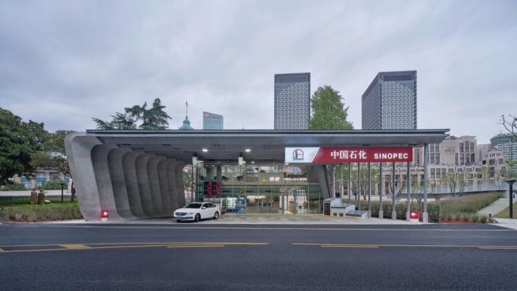 BIM建筑|上海苏州河中石化加油站改造 / 同济原作设计工作室
