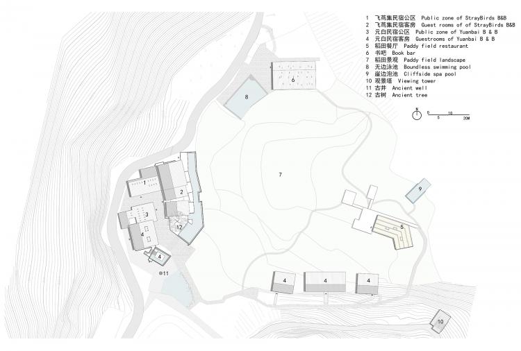 BIM建筑|可居可游，在半山稻田之间：重庆垫江巴谷宿集建筑设计 / 三文建筑