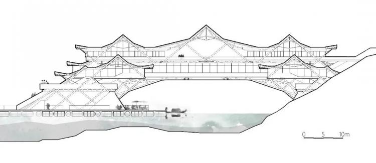 BIM建筑|2019基准杯二等奖 | 用传统木拱桥工艺搭建水岸工艺馆