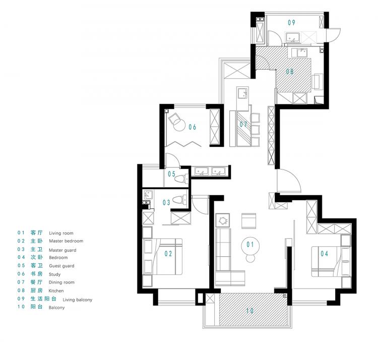 BIM建筑|更多坐下来空间的家，宁波 / 0.5m Studio