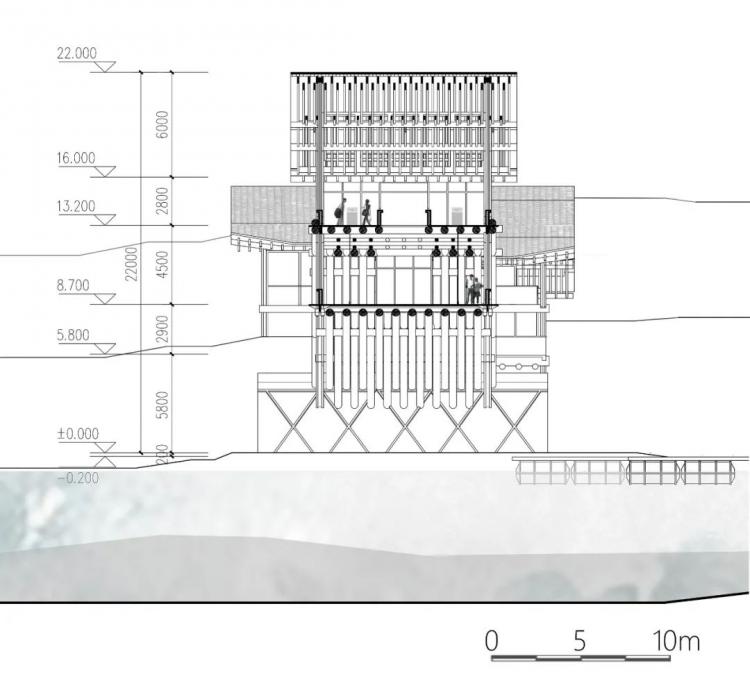 BIM建筑|2019基准杯二等奖 | 用传统木拱桥工艺搭建水岸工艺馆