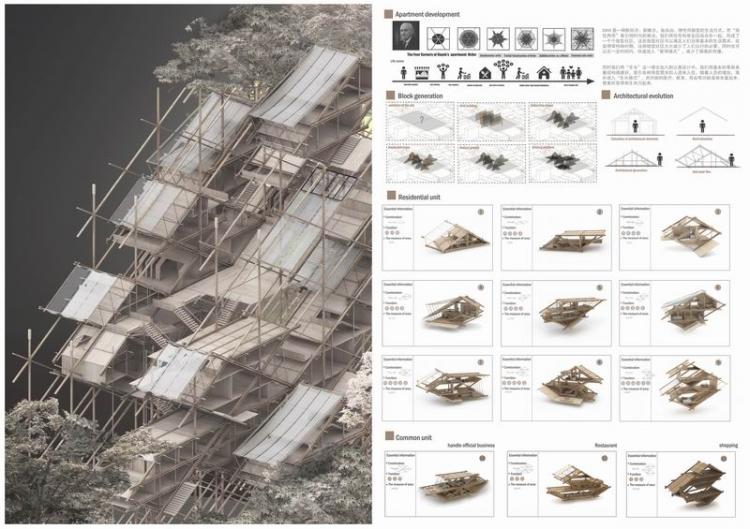 BIM建筑|2020基准杯三等奖 | 传统木构演绎中式超级寓所，预制模块解答疫情居所之困