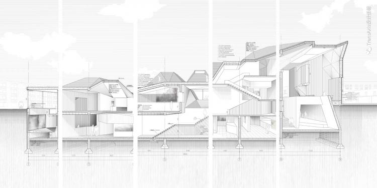 BIM建筑|2020建筑新人赛TOP 2 | 学院派“教科书‘级别的折板屋面美术馆