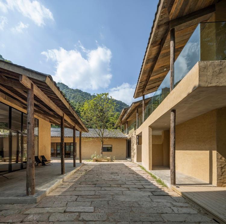 BIM建筑|可居可游，在半山稻田之间：重庆垫江巴谷宿集建筑设计 / 三文建筑