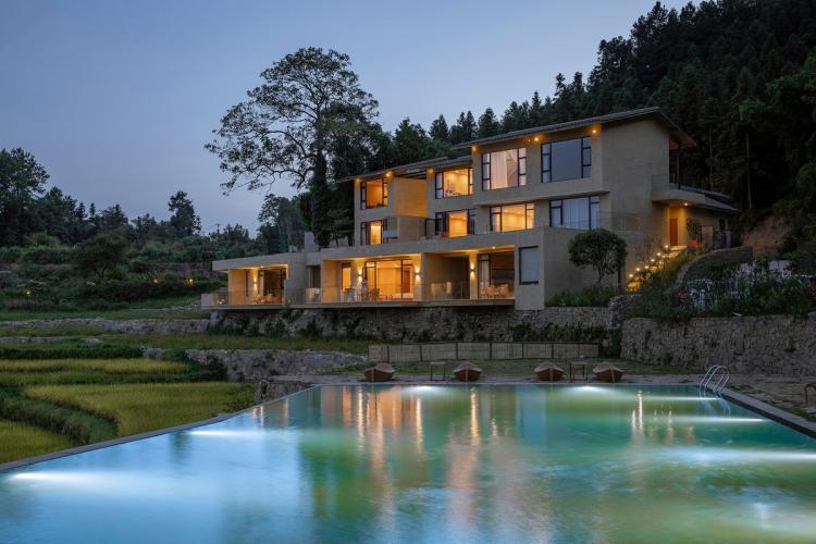 BIM建筑|可居可游，在半山稻田之间：重庆垫江巴谷宿集建筑设计 / 三文建筑