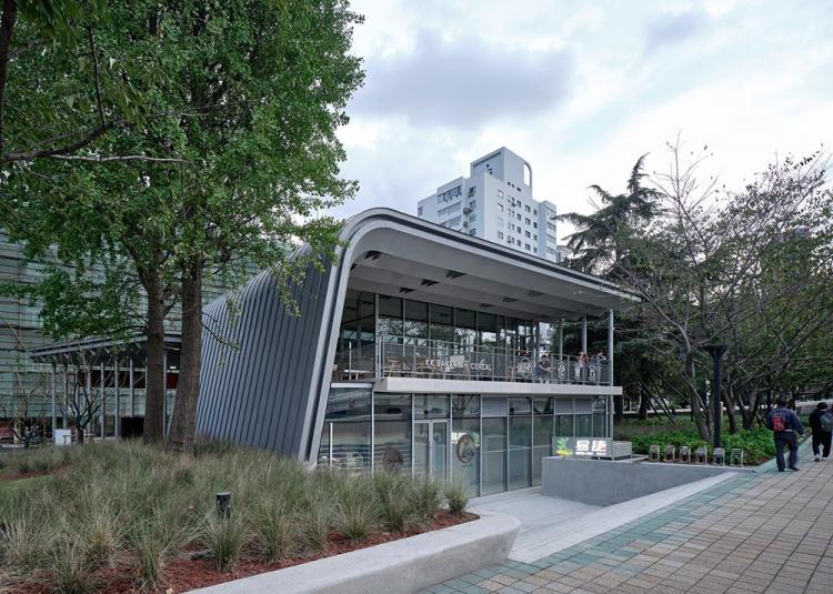 BIM建筑|上海苏州河中石化加油站改造 / 同济原作设计工作室