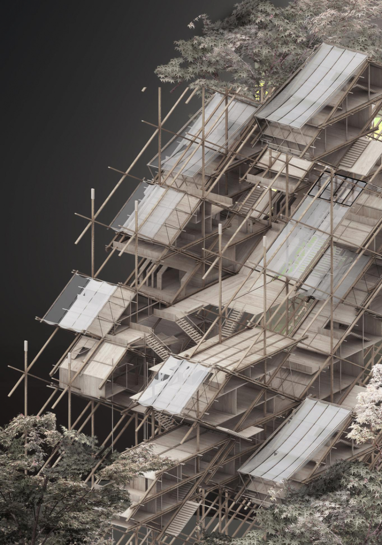 BIM建筑|2020基准杯三等奖 | 传统木构演绎中式超级寓所，预制模块解答疫情居所之困