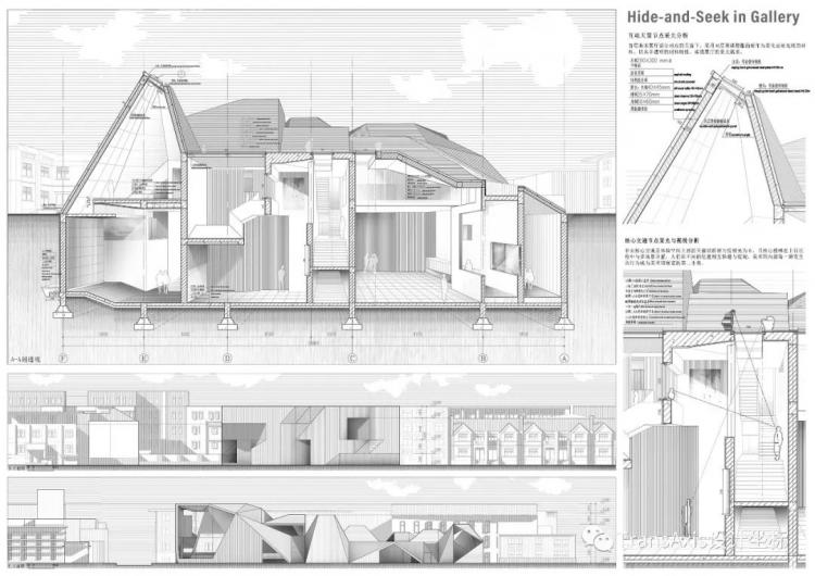 BIM建筑|2020建筑新人赛TOP 2 | 学院派“教科书‘级别的折板屋面美术馆
