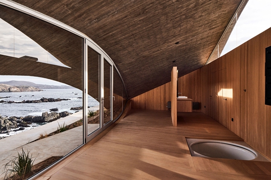 BIM建筑|西泽立卫在智利设计波浪状混凝土屋顶度假屋