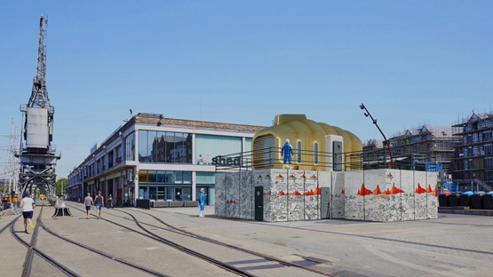 BIM建筑|休·布劳顿和皮尔斯设计金色火星充气屋