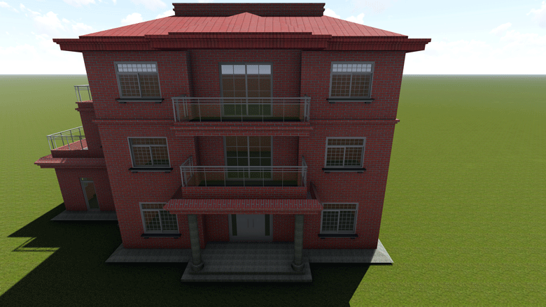 农村新别墅REVIT模型，CAD、Revit、Lumion渲染出图