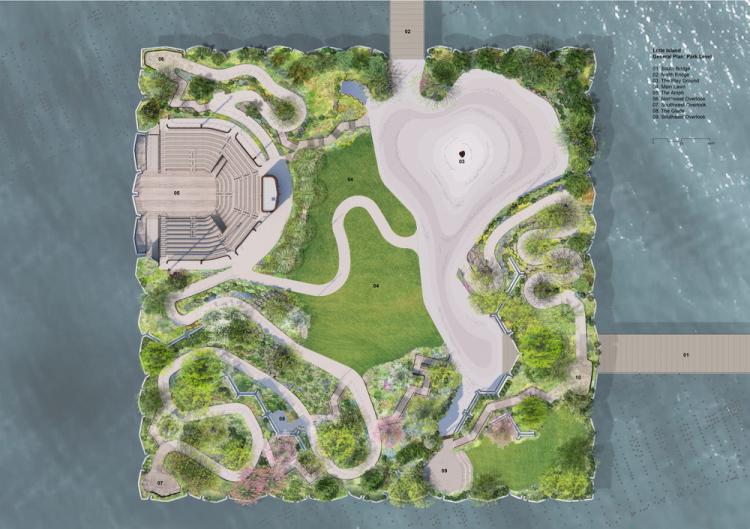 BIM建筑|鬼才建筑师Heatherwick新作：哈德逊河小岛公园/Heatherwick studio