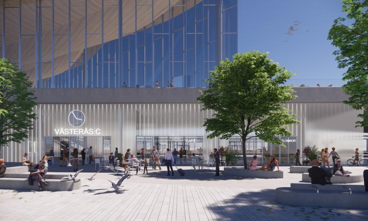 BIM建筑|用一叶屋顶整合的交通枢纽/BIG