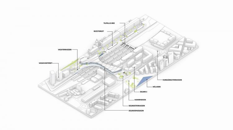 BIM建筑|用一叶屋顶整合的交通枢纽/BIG