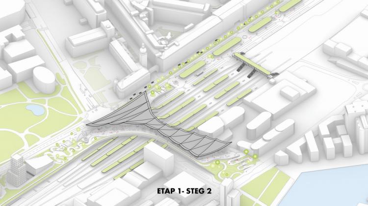 BIM建筑|用一叶屋顶整合的交通枢纽/BIG
