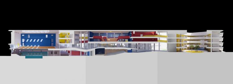 BIM建筑|海口江东寰岛实验学校/迹·建筑事务所（TAO）