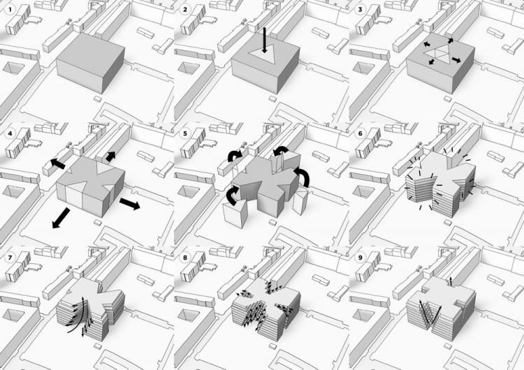 BIM建筑|递进立面，柏林上城综合体UP! Berlin / JASPER ARCHITECTS