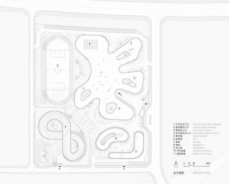 BIM建筑|海口江东寰岛实验学校/迹·建筑事务所（TAO）