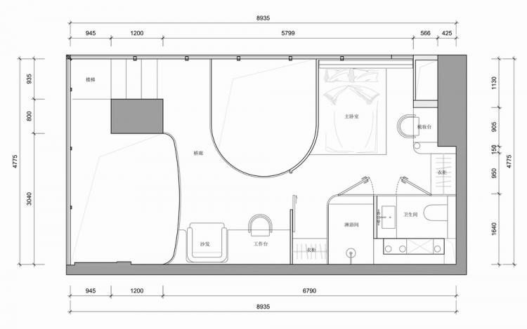 BIM建筑|桥屋Loft商住公寓/戏构建筑设计