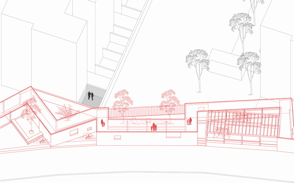 BIM建筑|居民区旁的复廊围墙/梓耘斋建筑