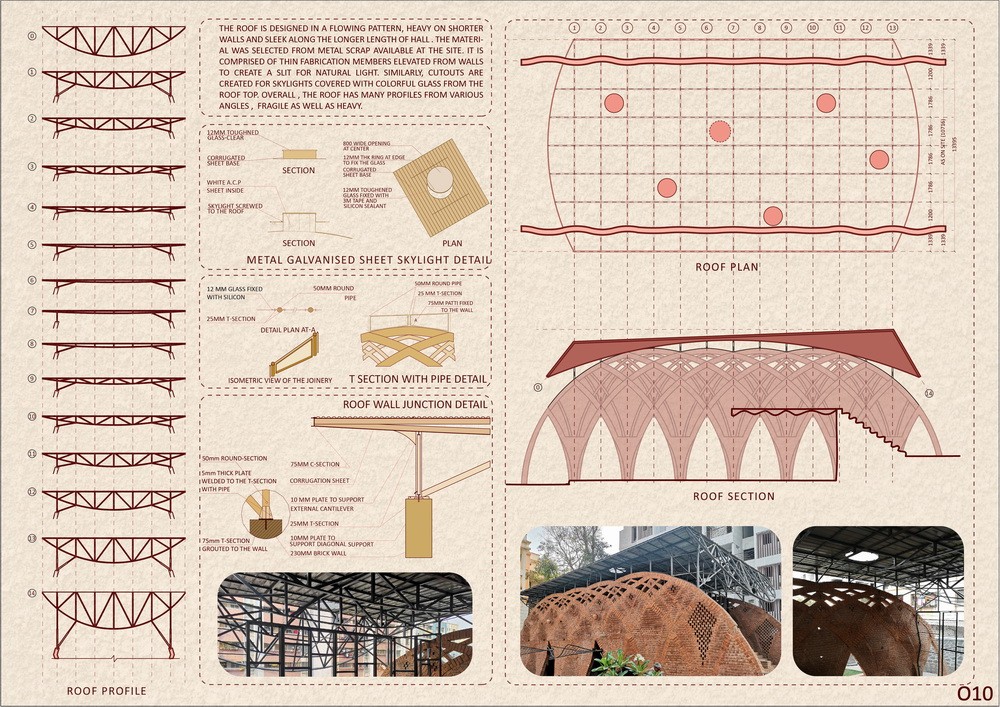 BIM建筑|钢筋水泥中的红色绿洲/PMA madhushala