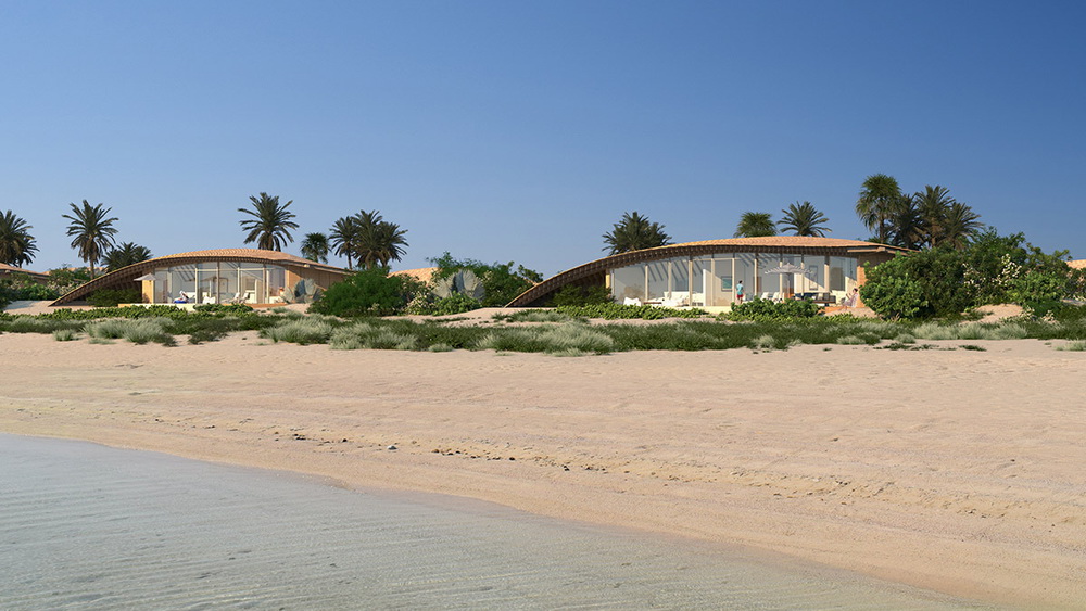 BIM建筑|隈研吾沙特阿拉伯度假村方案：在水陆间起伏