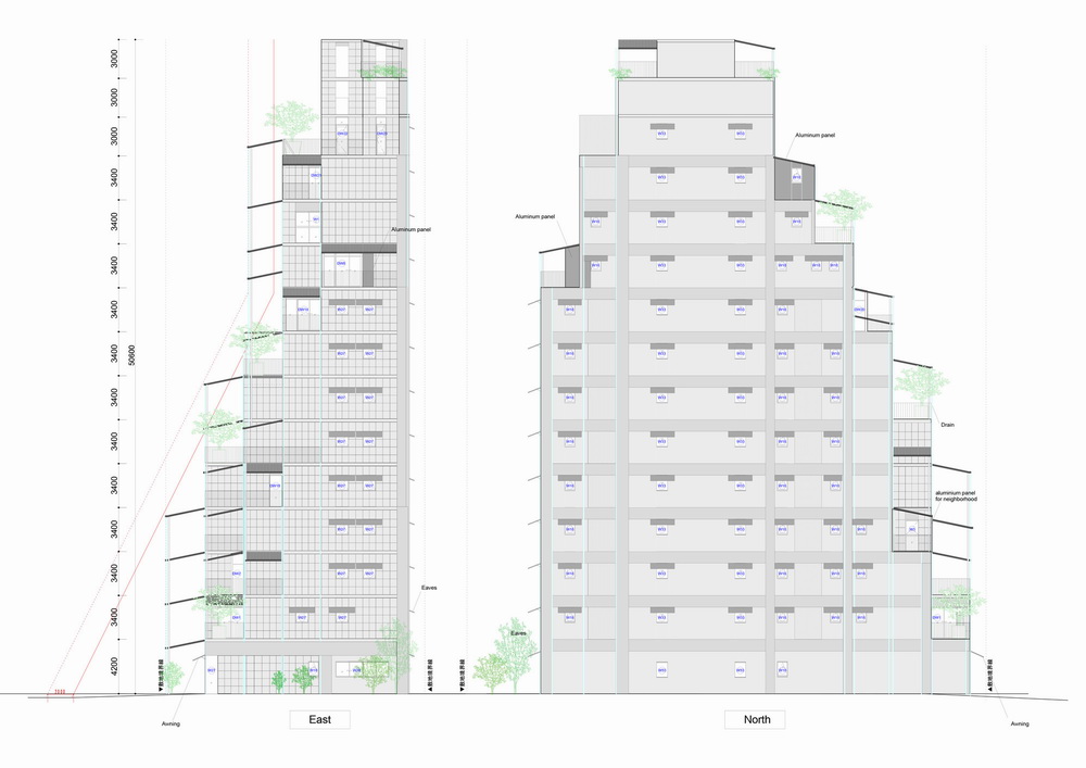 BIM建筑|‘台北屋顶’住宅 / 平田晃久建筑设计事务所