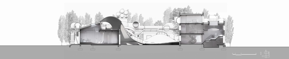 BIM建筑|山丘屋面和管道滑梯：The Playscape儿童成长中心/waa未觉建筑