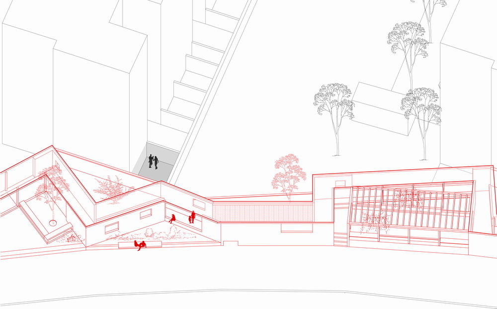 BIM建筑|居民区旁的复廊围墙/梓耘斋建筑