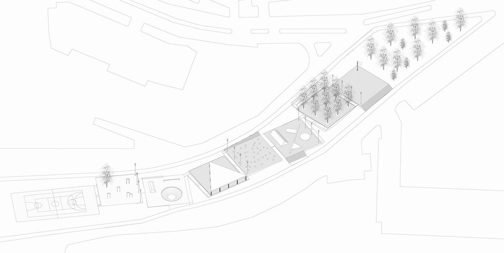 BIM建筑|“九个方块”广场/PRODUCTORA