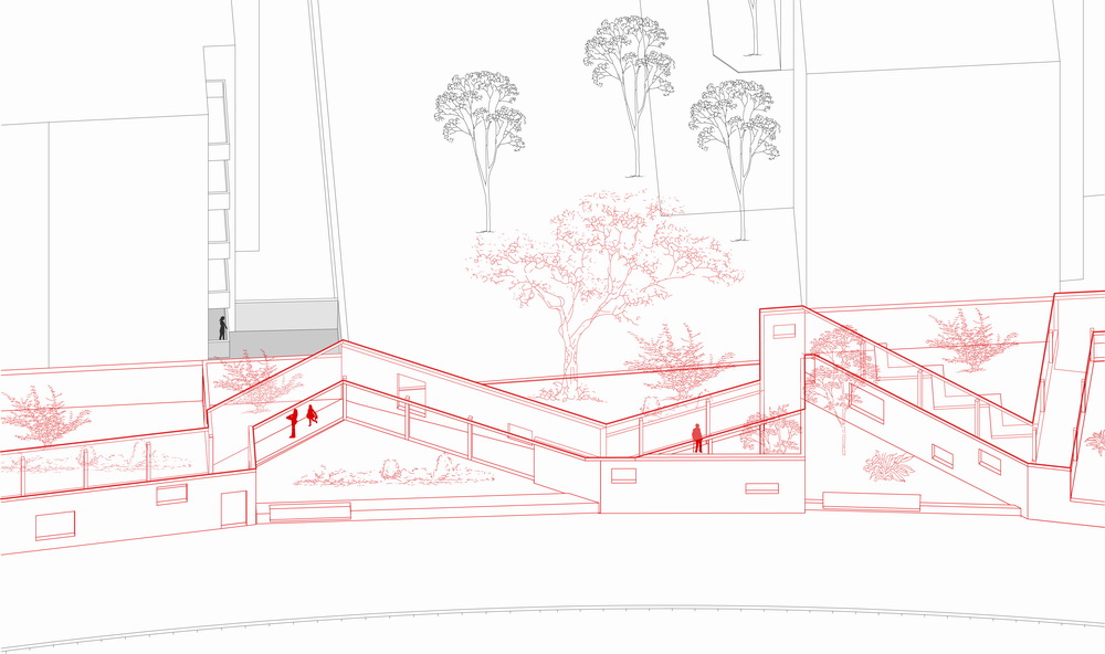 BIM建筑|居民区旁的复廊围墙/梓耘斋建筑