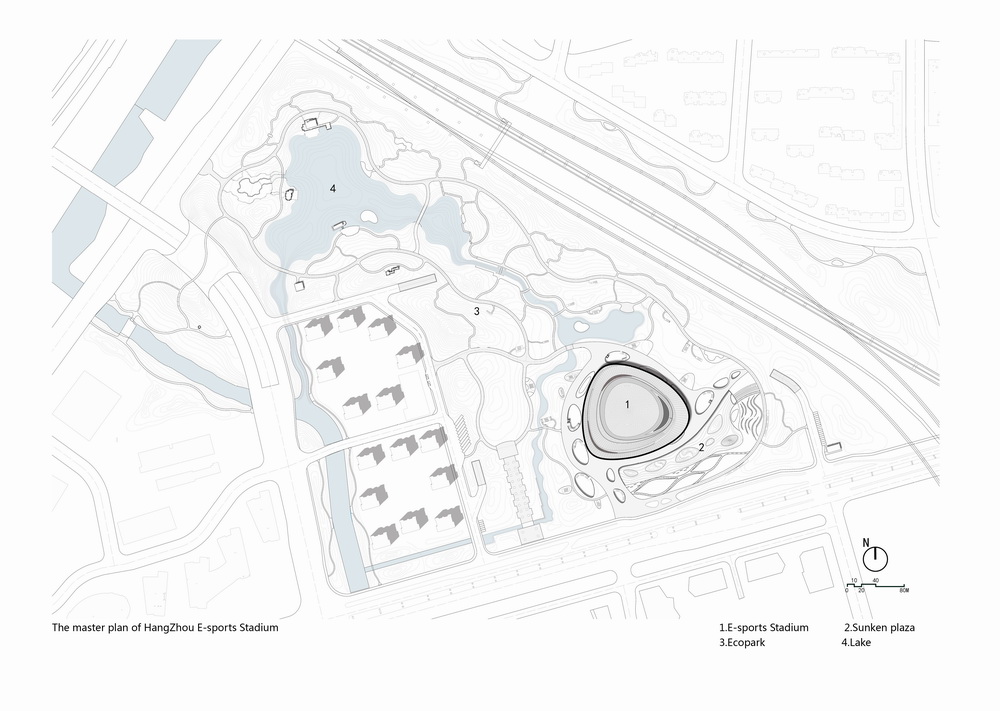 BIM建筑|杭州北景园生态公园及电竞馆/中南建筑